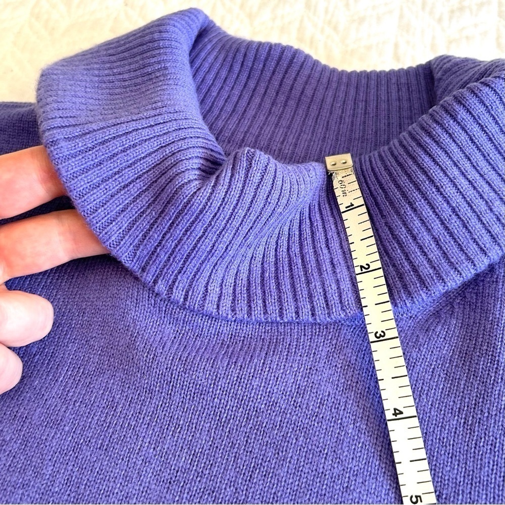 Diane Von Furstenberg High Neck Wool/Cashmere Lavender Tunic Sweater Size XS - Picture 10 of 14